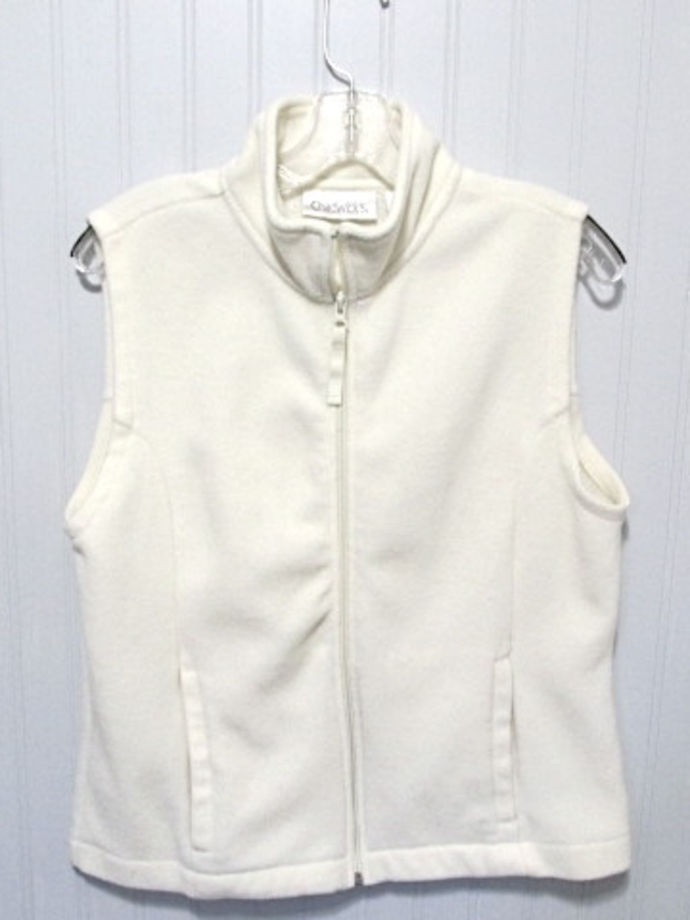 Chadwicks Vintage  Ivory Fleece Vest, Size M